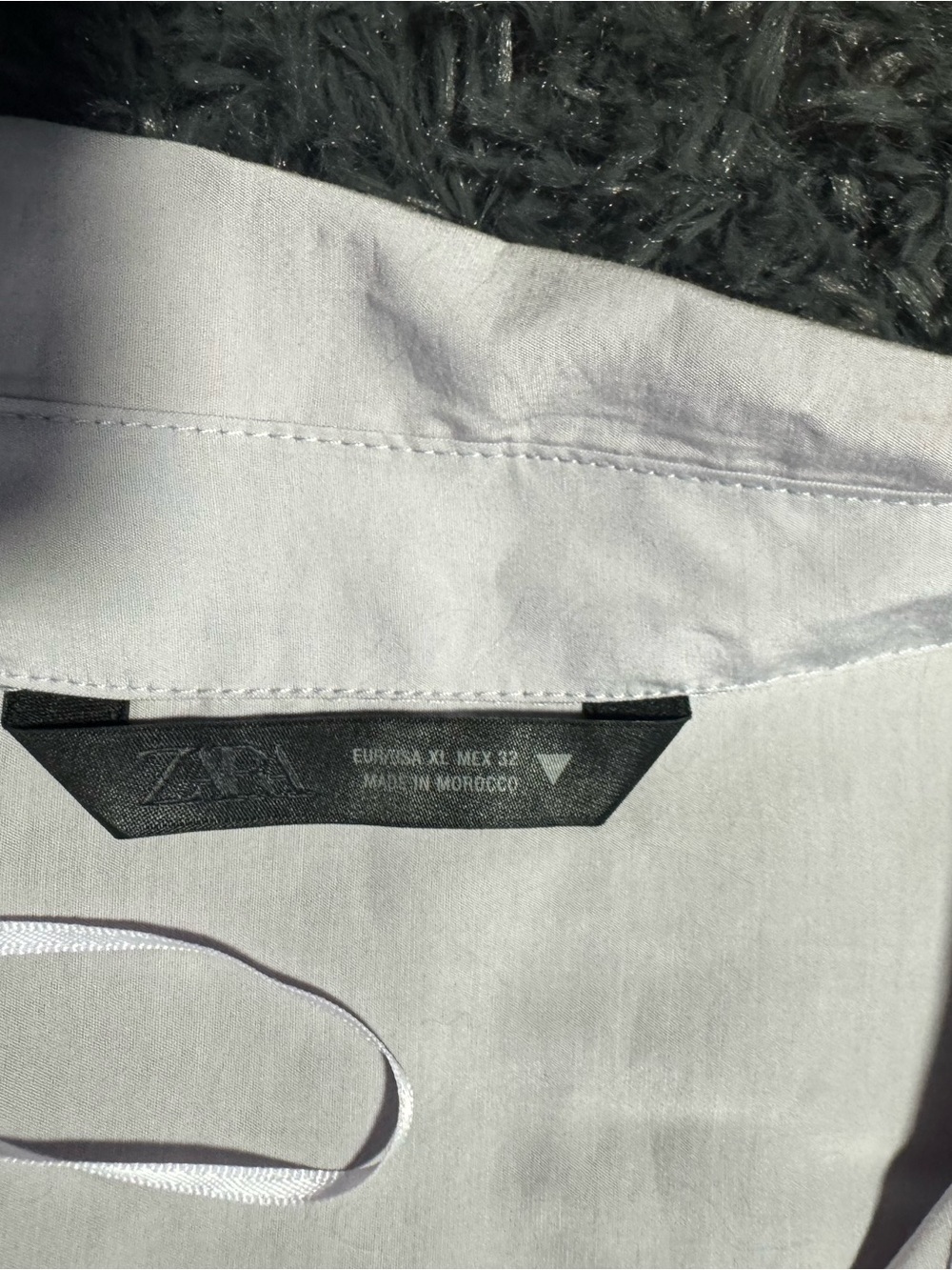 Zara White Collared Button-Down Shirt XL